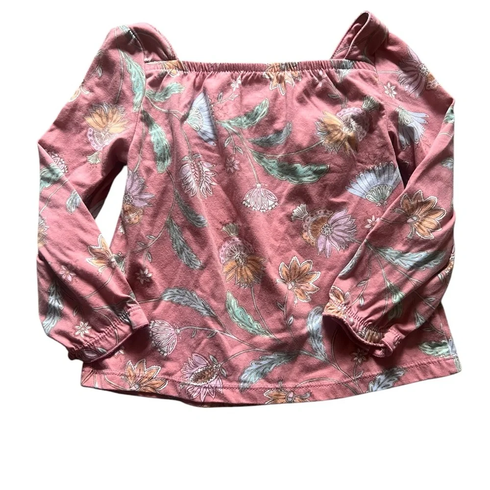 Oshkosh B’gosh Pink Floral Long Sleeve Shirt | 2T